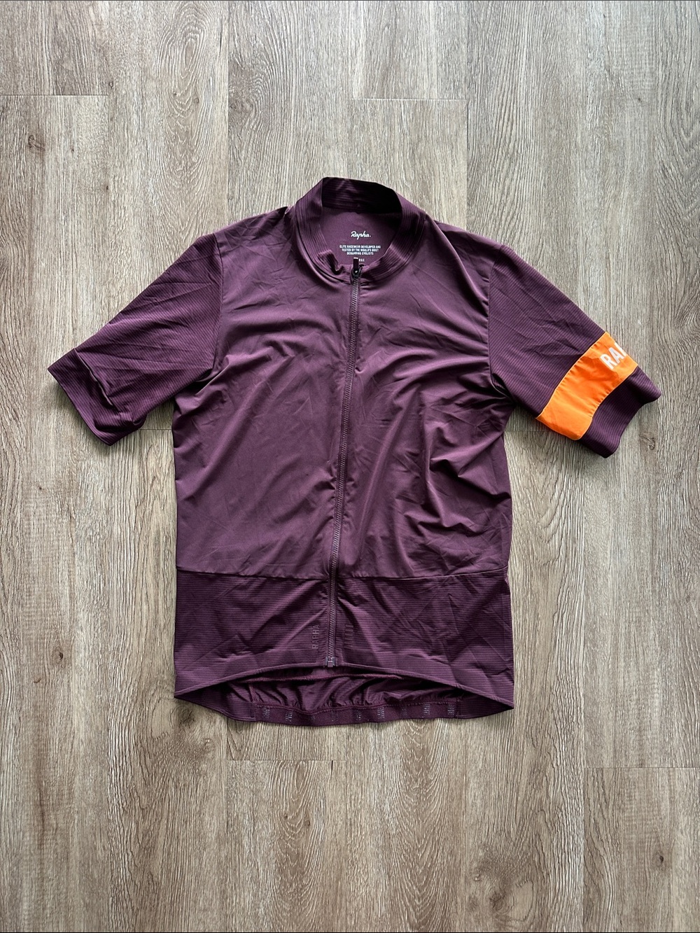 Rapha Pro Team Cycling Jersey Wine/Bright Orange Large Outdoor Activewear